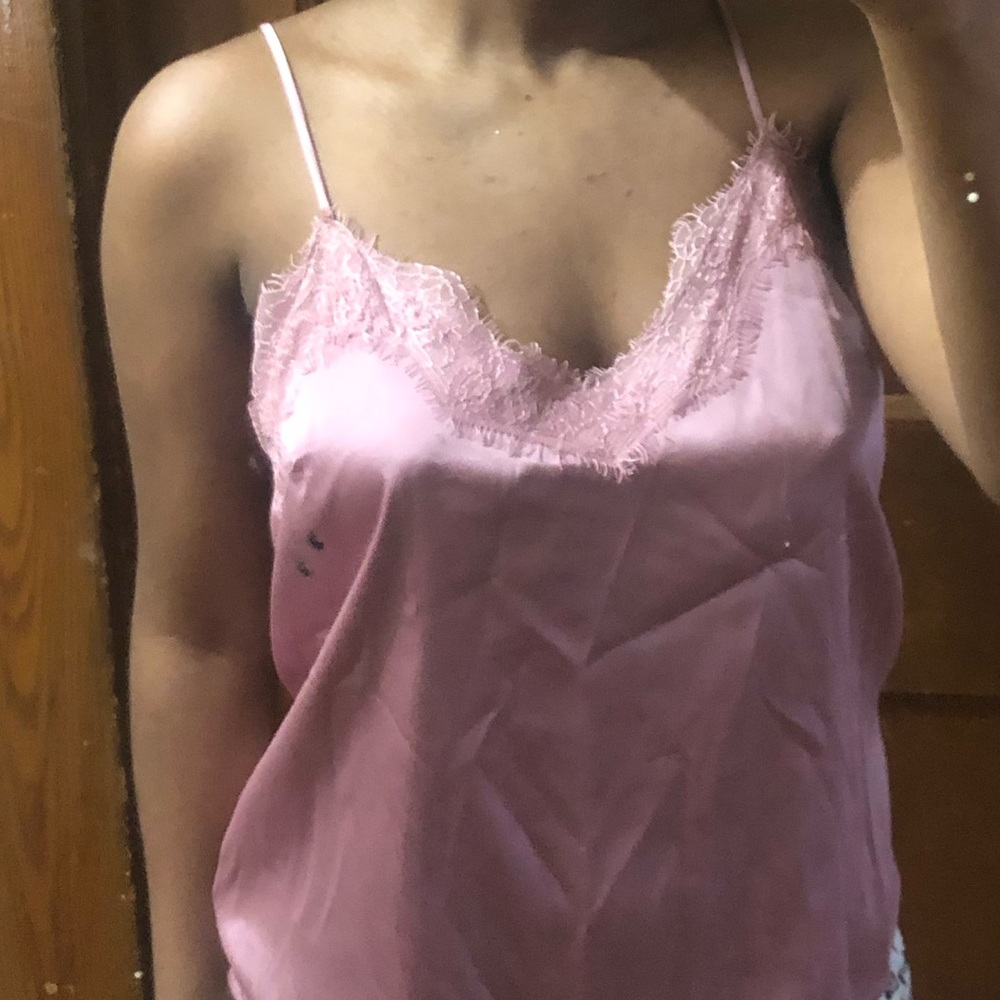 Pink lace cami!